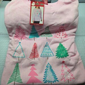 Dec. 25th Pink Christmas Tree Ladies Sweatshirt - XL - NEW